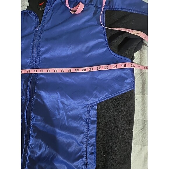 Nike Men's Blue Black Full Zip Fleece Lined Track Jacket Size L - Picture 9 of 13